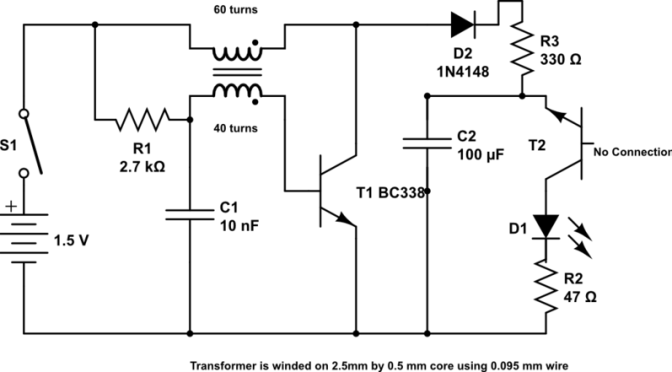 White LED on 1.5 v Supply - Digital Lab