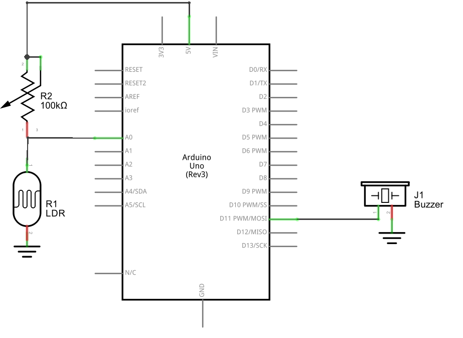 Light Sensor using Arduino Digital Lab