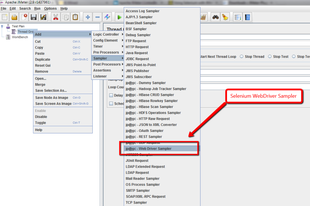 Selenium Webdriver Sampler